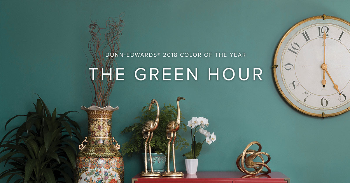 The Green Hour is a vibrant green that embodies individual spirit and adventure.